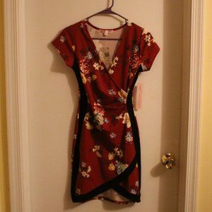 Crave Fame Wrap Floral Print Dress